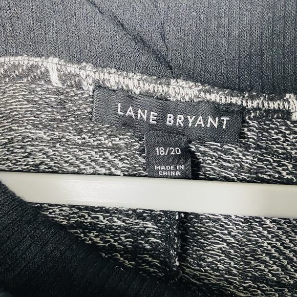 Lane Bryant Plus Size 18 20 Plaid Cowl Neck Sweater Gray Black - Picture 4 of 6